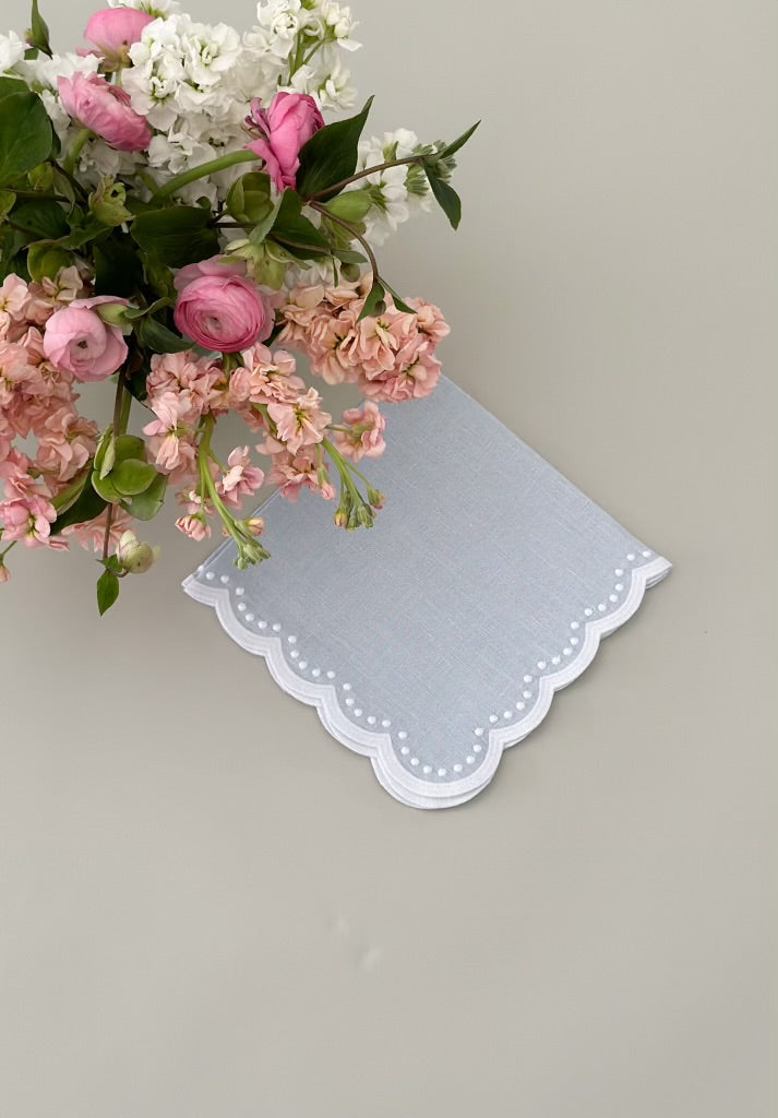 Light blue dots napkin