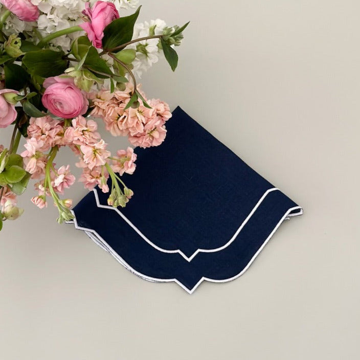 Navy blue napkin