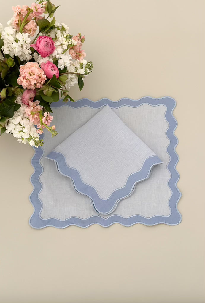 Wavy Blue with blue border