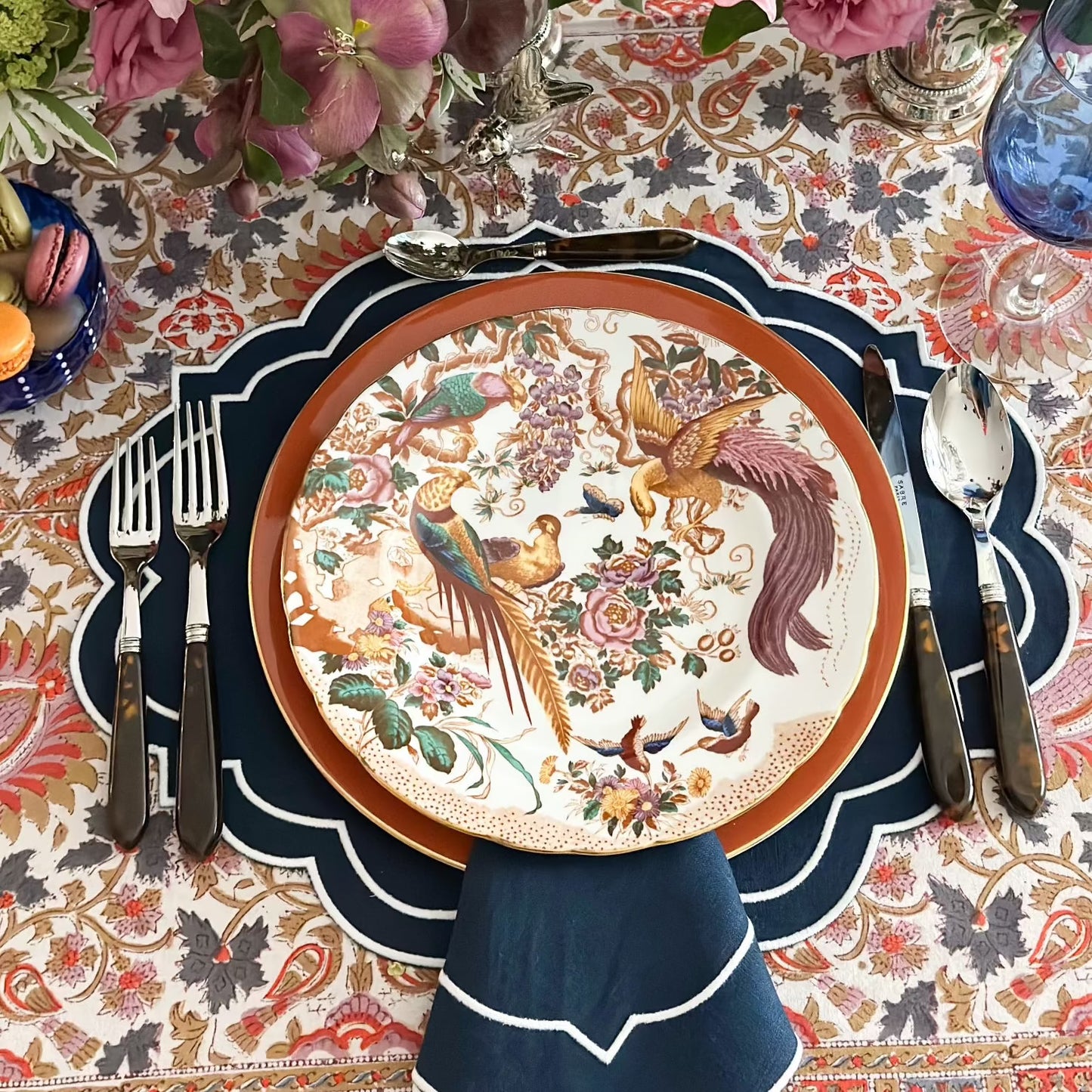 Navy blue placemat