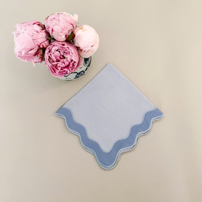 Wavy Blue with blue border