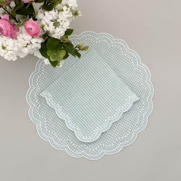 Gingham Green placemat