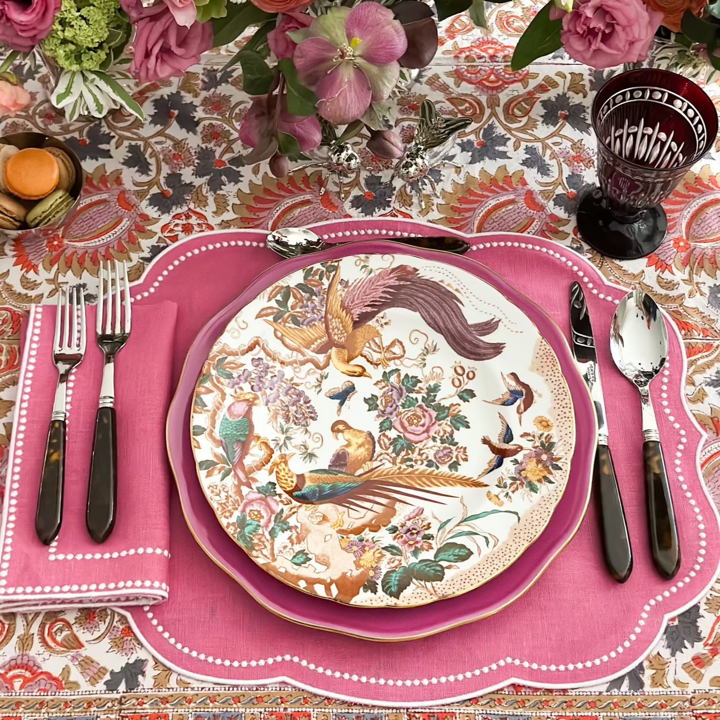 Pink dots placemat
