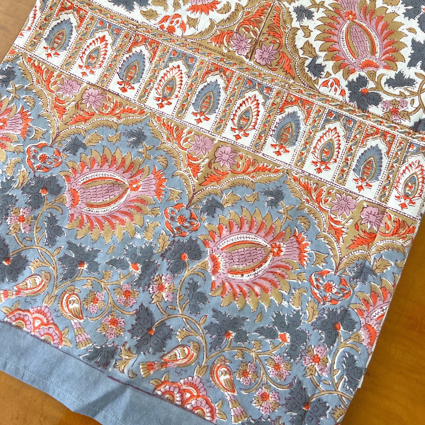 Fall print tablecloth, 72 x 132 in