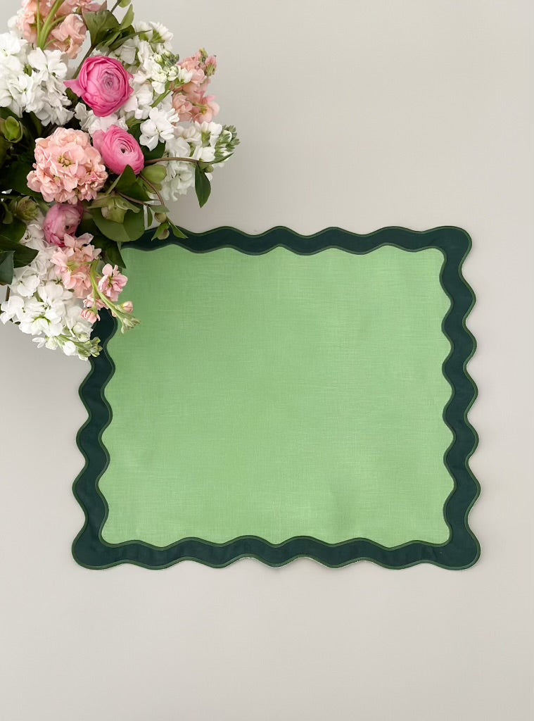 Wavy green  placemat