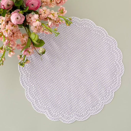 Gingham Lavender placemat
