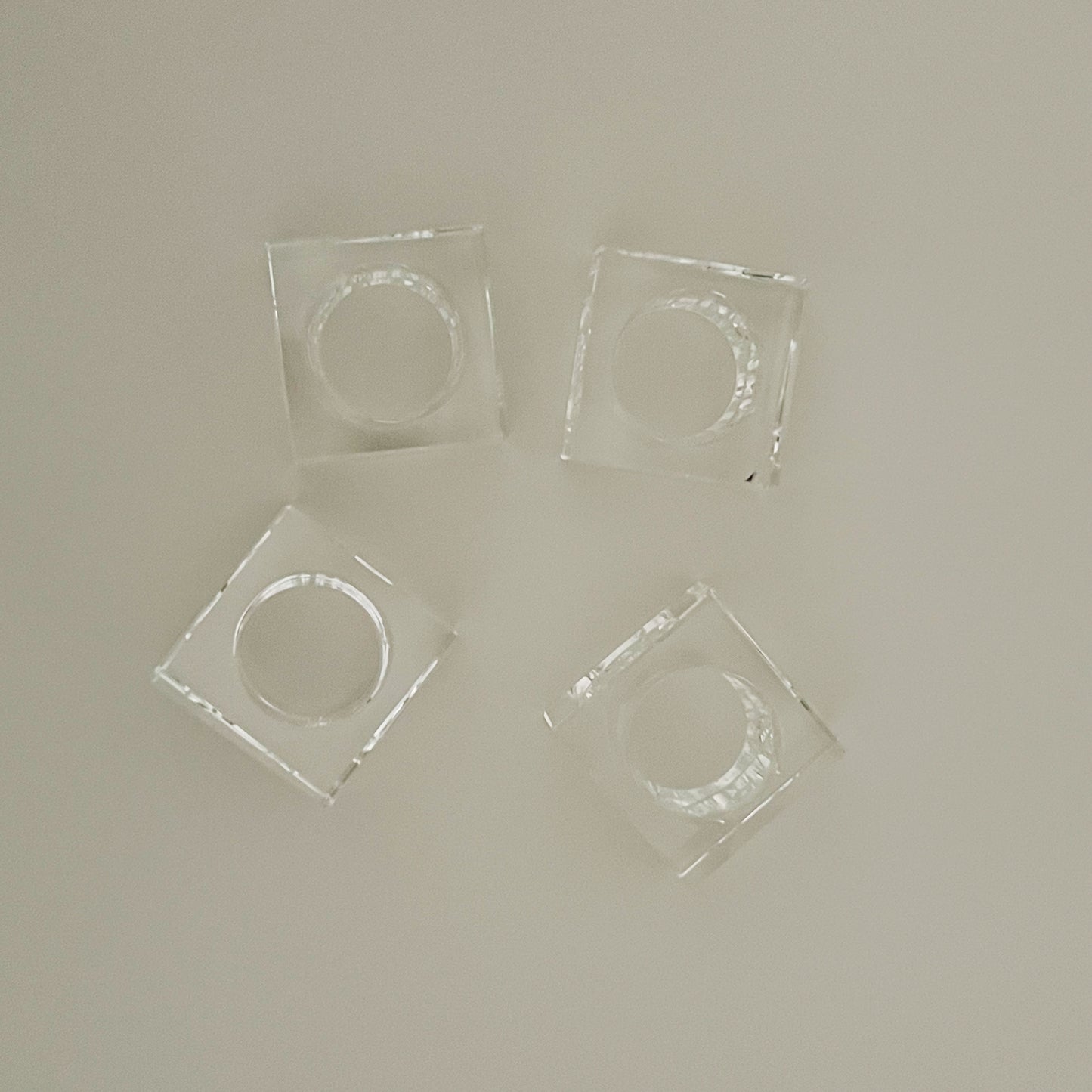 Clear napkin ring