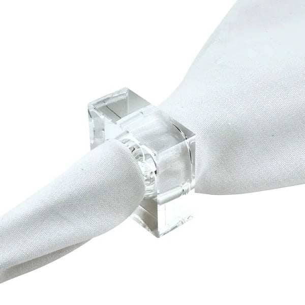 Clear napkin ring