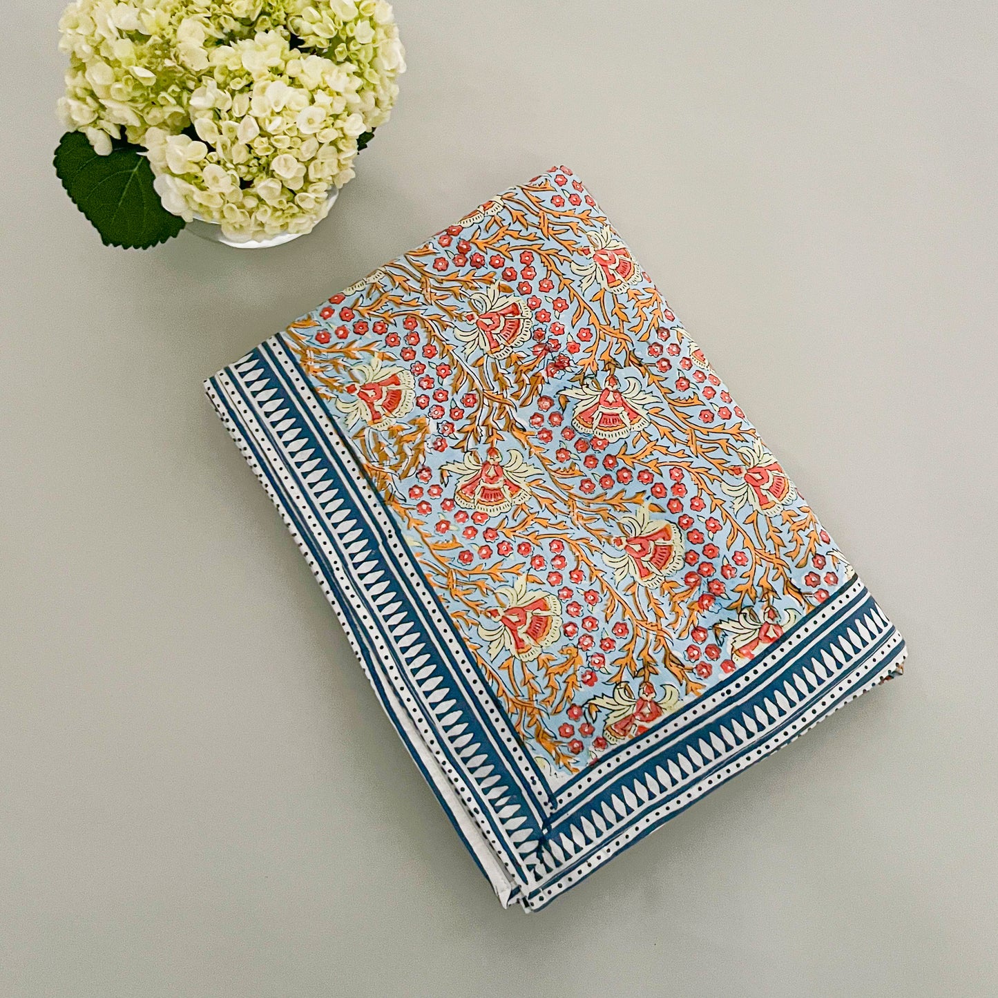 Block print tablecloth