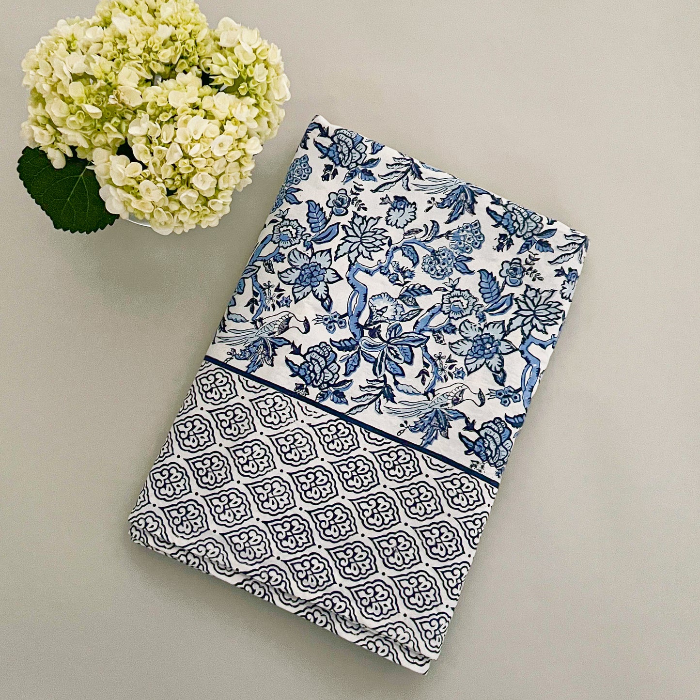 Block print tablecloth