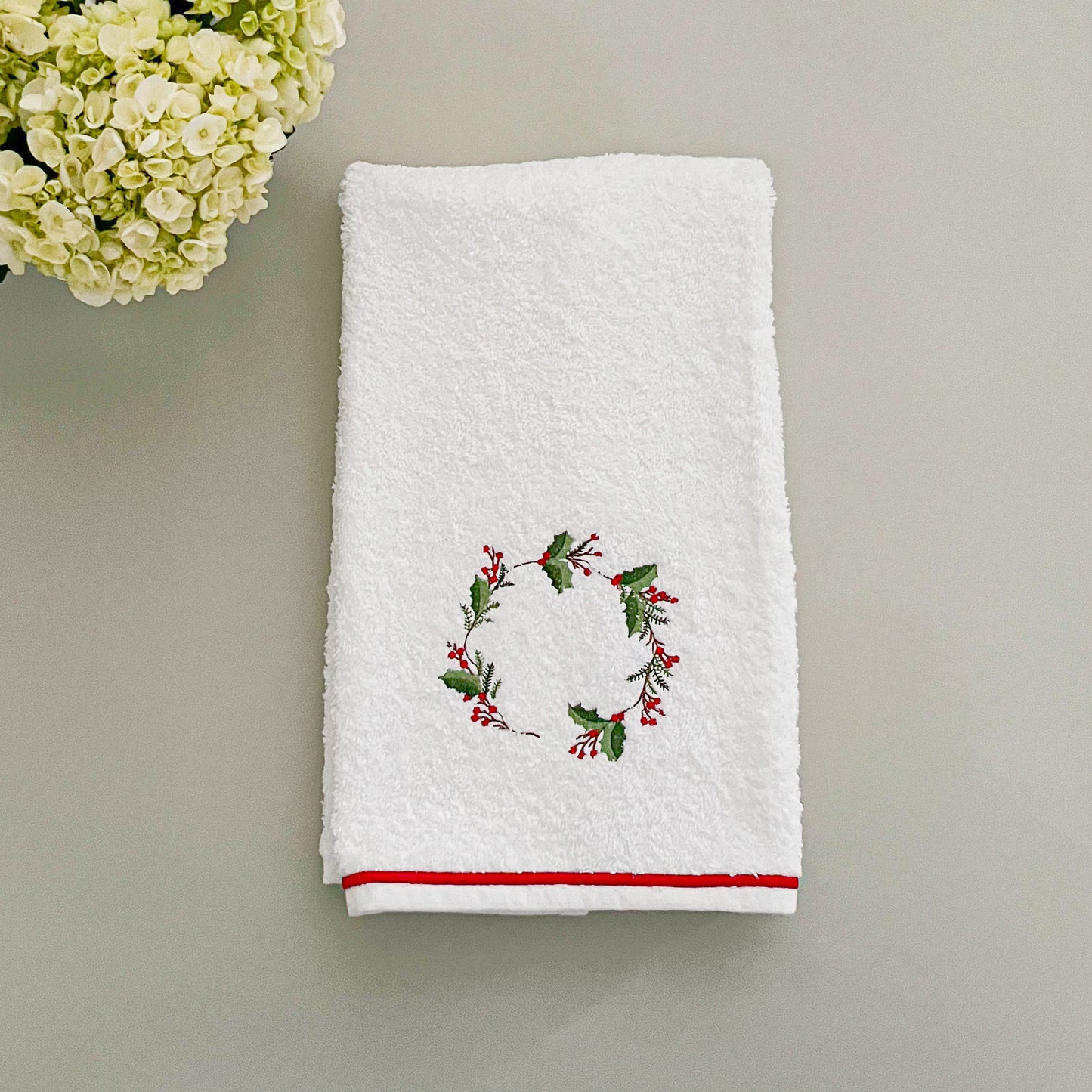 Embroidered terry towel