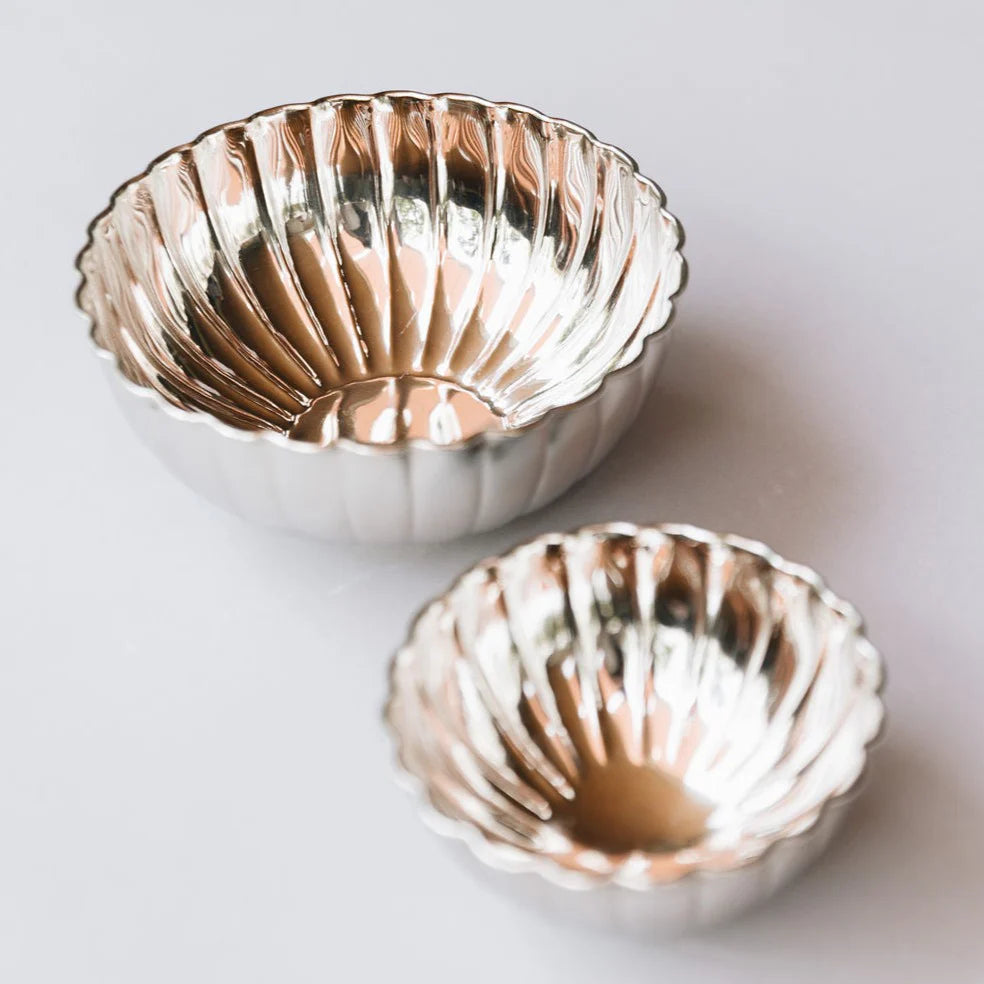 Scallop nickel bowl