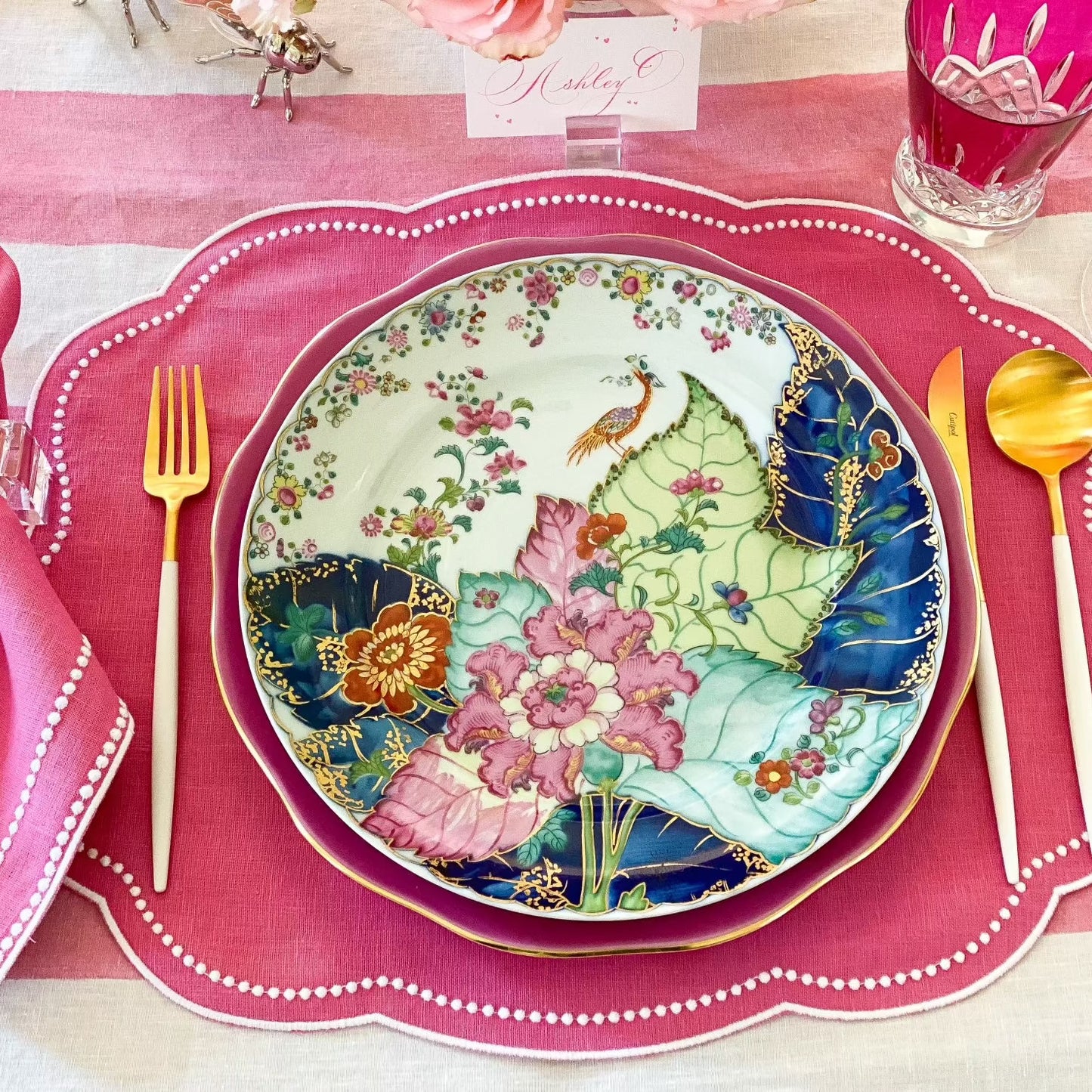 Pink dots placemat