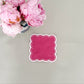 Scalloped cocktail napkins, set of 4