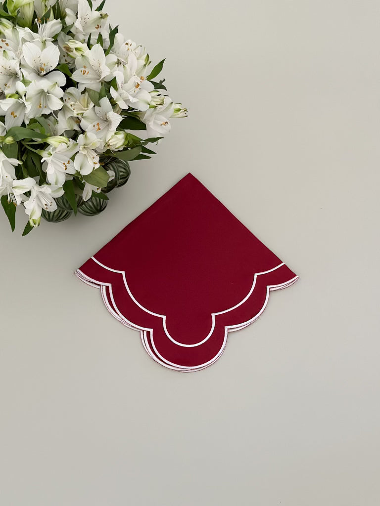 Pillow Burgundy napkin