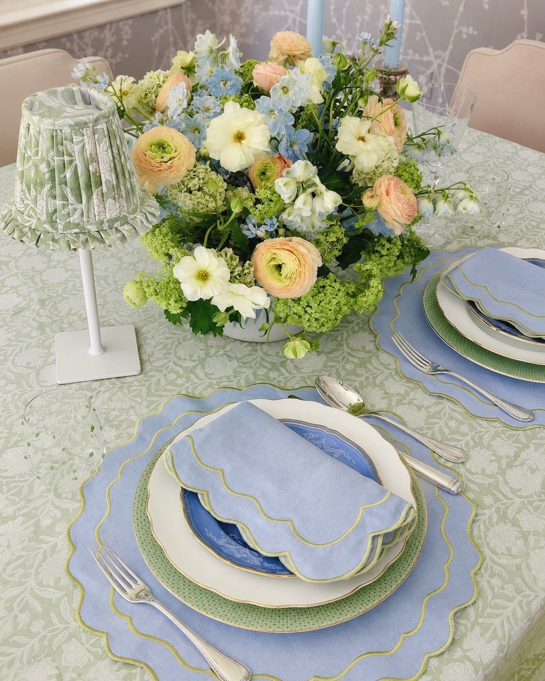 Green lamp shade