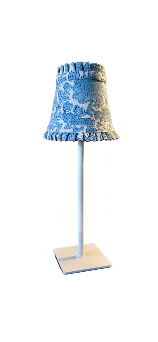 Blue lamp shade