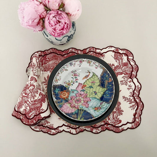 Red Toile placemat