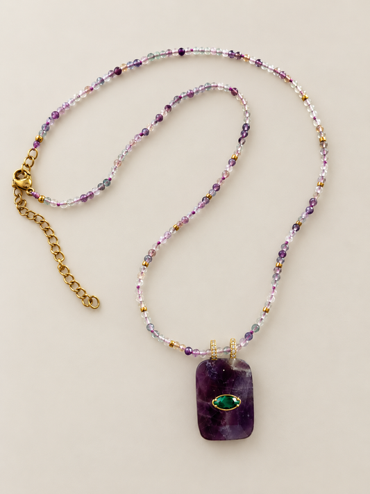 Lavender Eye Necklace