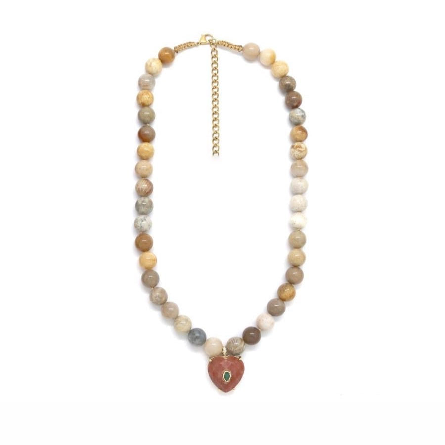 Heart Stone  Necklace Collection
