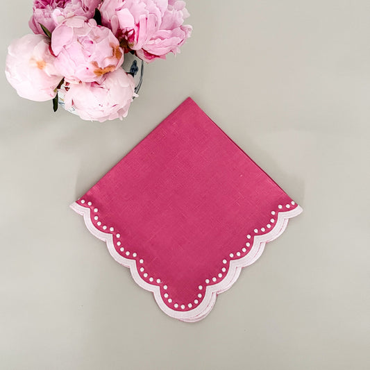 Pink double dots napkin