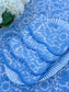 Blue print tablecloth, 72 x 108 in