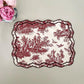 Red Toile placemat