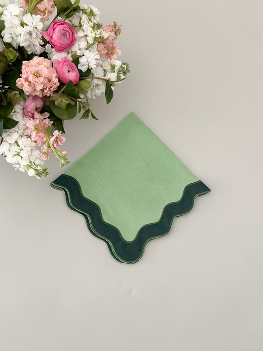 Wavy Green with green border