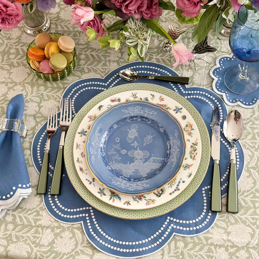 Blue dots placemat