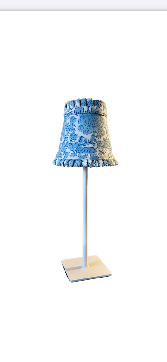 Blue lamp shade