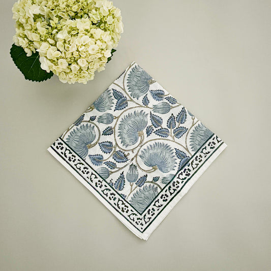 Block print dinner napkin