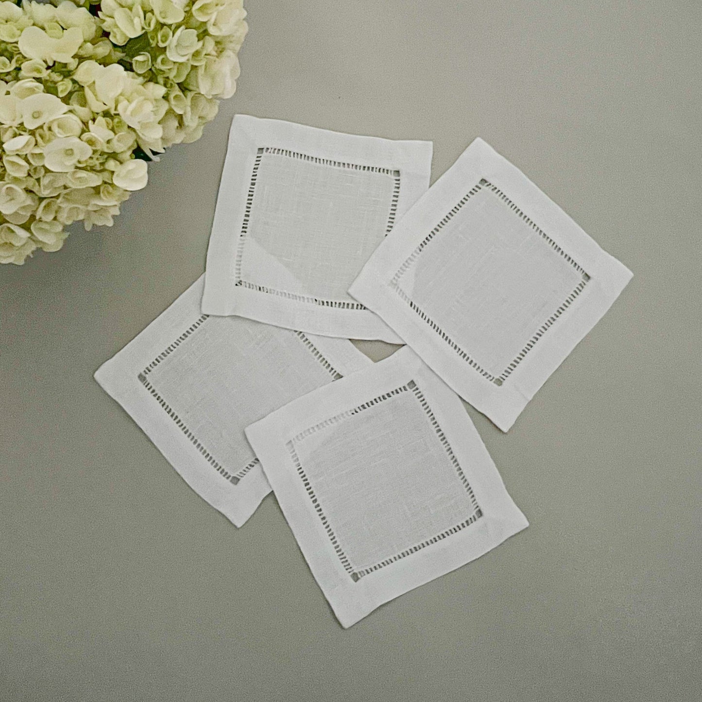 Linen coasters, set of 4
