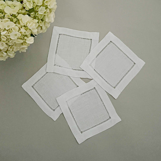 Linen coasters, set of 4