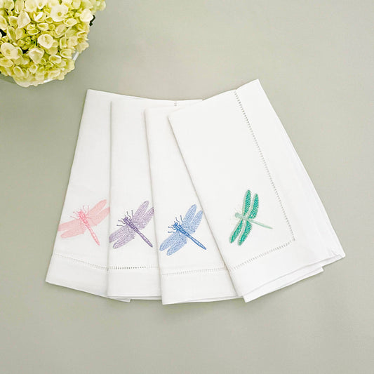 Embroidered dinner napkins