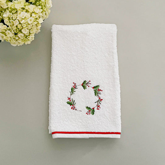 Embroidered terry towel
