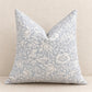 Linen Blue Willow Throw Pillow Cover