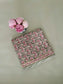 Green pink tablecloth, 72 x 132 in