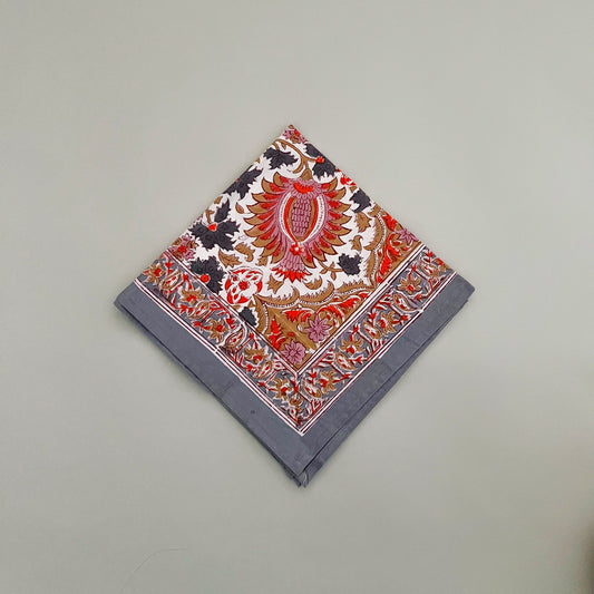 Block print dinner napkin, set of 2