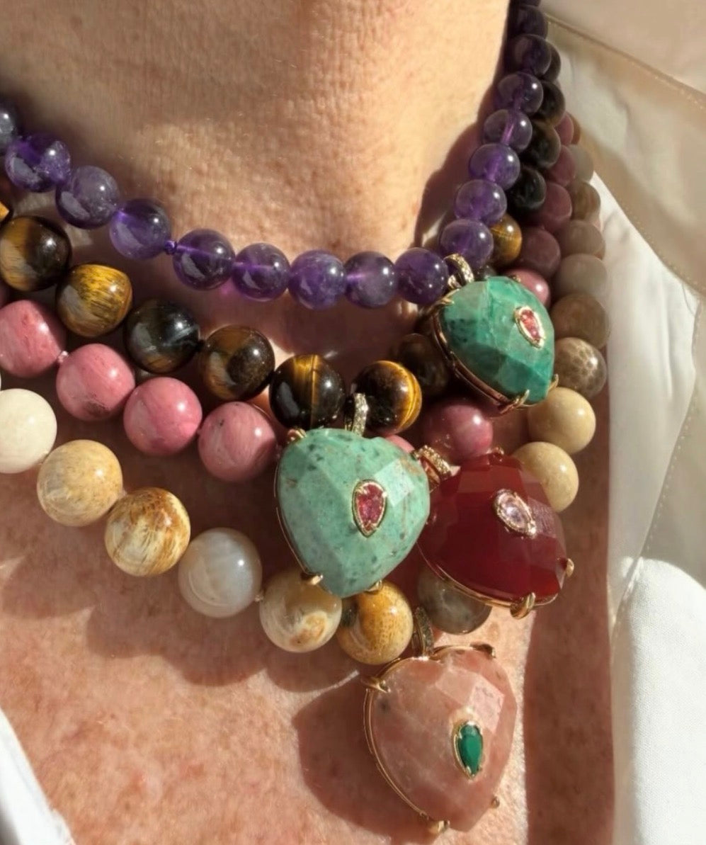 Heart Stone  Necklace Collection