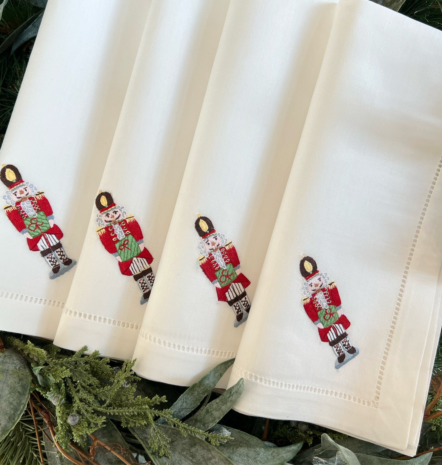 Embroidered dinner napkin